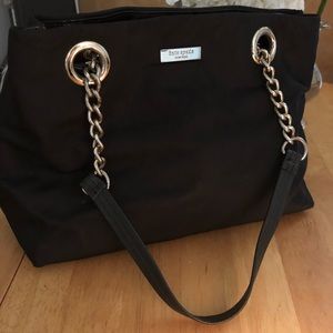 Kate Spade Nylon hand bag with leather straps.